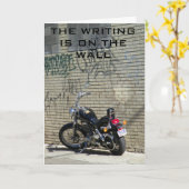 「丘の上のユーモア」書は壁の上にある カード (黄色い花)