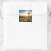 丘の上の十字架 スクエアシール (バッグ)