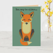 丘の上の古いクール誕生日カードかもしれない カード (黄色い花)