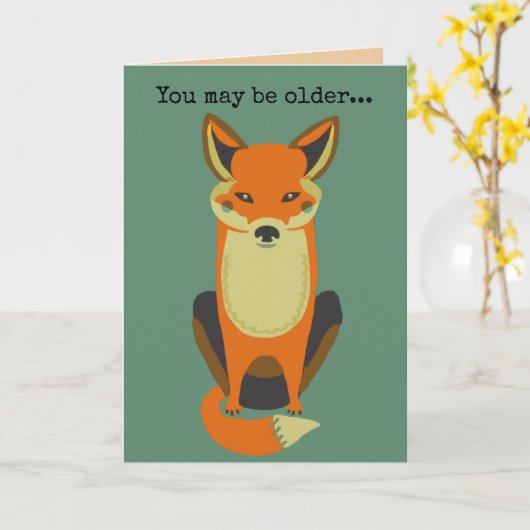 丘の上の古いクール誕生日カードかもしれない カード (黄色い花)