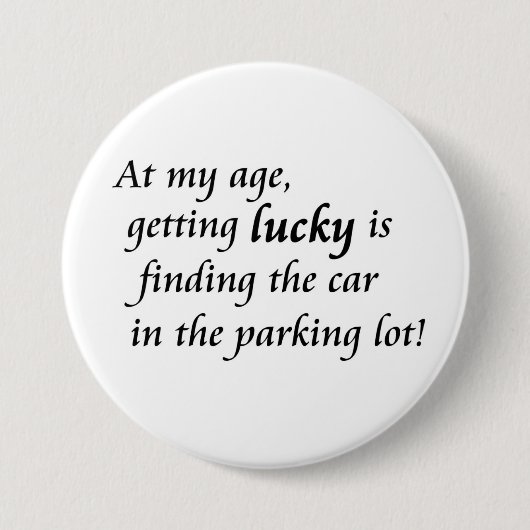 丘の上の古いユーモアノベルティ冗談のギフト 缶バッジ (正面)