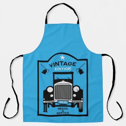 丘の上の四辺形ハッピーバースデー エプロン (正面)