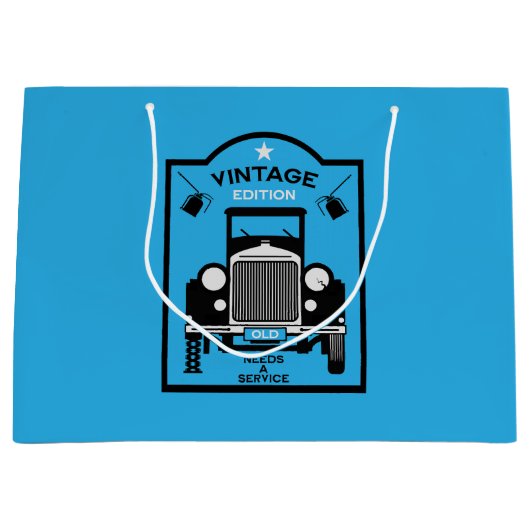 丘の上の四辺形ハッピーバースデー ラージペーパーバッグ (正面)