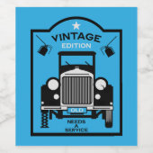 丘の上の四辺形ハッピーバースデー ワインラベル (シングルラベル)