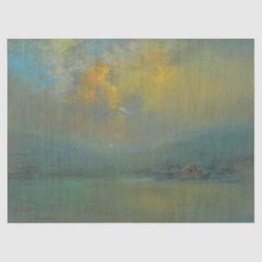 丘の上の夕日(Glenn Cooper Henshaw著) 薄葉紙 (正面)