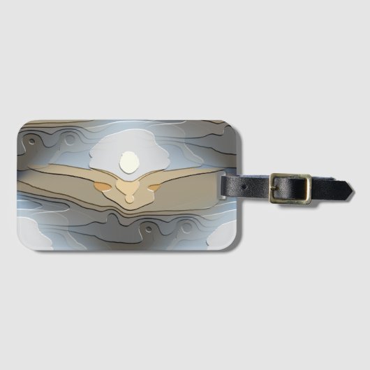 丘の上の太陽 ラゲッジタグ (正面横)