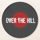 丘の上の岩Nロール記録周り ラウンドペーパーコースター (正面)