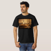 丘の上の教会Tシャツ - 老人の芸術 Tシャツ (正面フル)