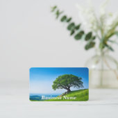 丘の上の木と青空 名刺 (スタンド正面)