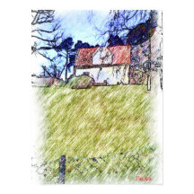 丘の上の白い家