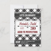 丘の上の白黒の格子縞 招待状 (正面)