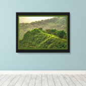 丘の上の緑の森 キャンバスプリント (インサイチュ (ウッドフロア))
