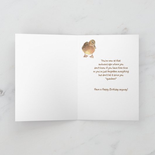 丘の上の義理の兄弟誕生日おもしろいダック カード (内部)