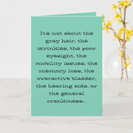 丘の上の肺活量おもしろい誕生日カード カード (黄色い花)