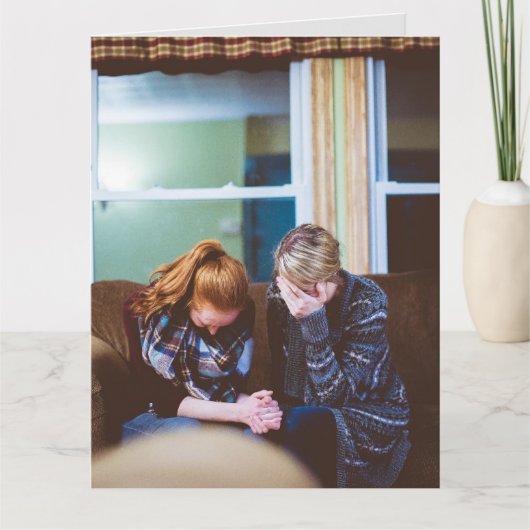 丘の上の誕生日おもしろカードカード カード (正面)