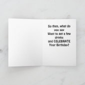 丘の上の誕生日が私の友人を願う カード (内部)