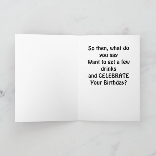 丘の上の誕生日が私の友人を願う カード (内部)