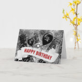 丘の上の誕生日バケットオブビール カード (黄色い花)