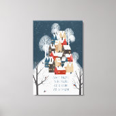 丘の上の趣のある小さな静か村の詩 キャンバスプリント (正面)