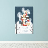 丘の上の趣のある小さな静か村の詩 キャンバスプリント (インサイチュ (ウッドフロア))