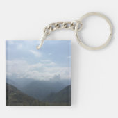 丘の上の雲スカイブルーカラー写真 キーホルダー (裏面)