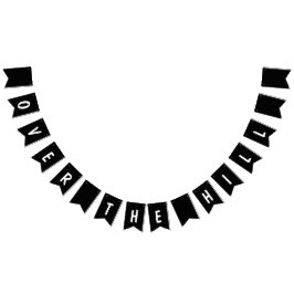 丘の上の黒と白 バンティングフラッグ