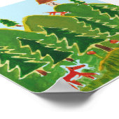 丘の上の4つの絵画キツネ ポスター (角)