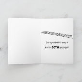 丘の上の50誕生日? カード (内部)