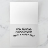 丘の上を演劇誕生日でドライブおもしろい カード (内部)