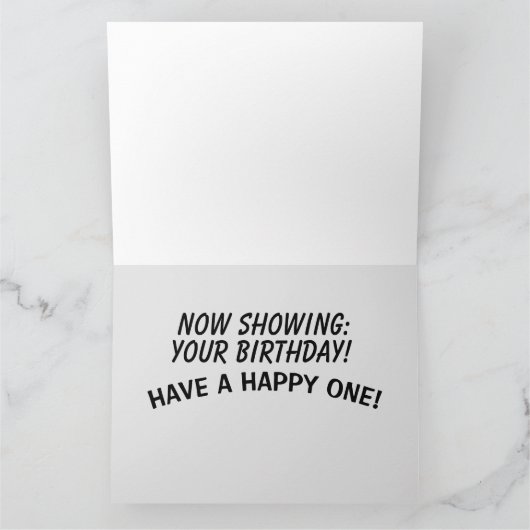 丘の上を演劇誕生日でドライブおもしろい カード (内部)