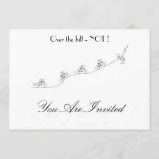 丘の上を行く自転車カスタマイズ招待状 招待状