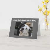 丘の上を見上げる カード (黄色い花)