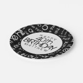 丘の上カスタムの年齢と個人名 ペーパープレート (アングル)