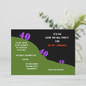 丘の上40th誕生日パーティー招待状 招待状 (スタンド正面)