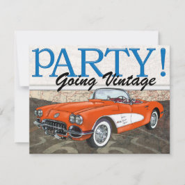 丘の上 – ルート66 – ヴィンテージカー招待状 招待状
