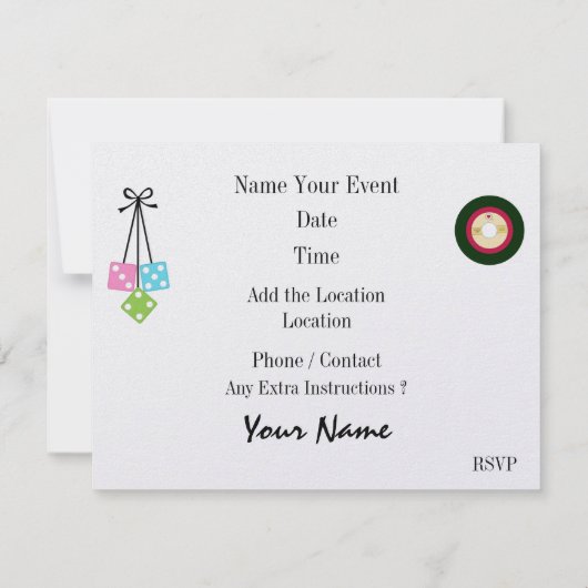 丘の上 – ルート66 招待状 (裏面)