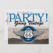 丘の上 – ルート66 招待状 (正面/裏面)