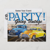 丘の上 – ヴィンテージ車 – SRF 招待状 (正面/裏面)