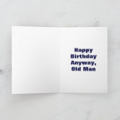 丘の上 |男おもしろいの誕生日 カード (内部)