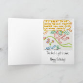 丘の上 – 誕生日 カード (内部)