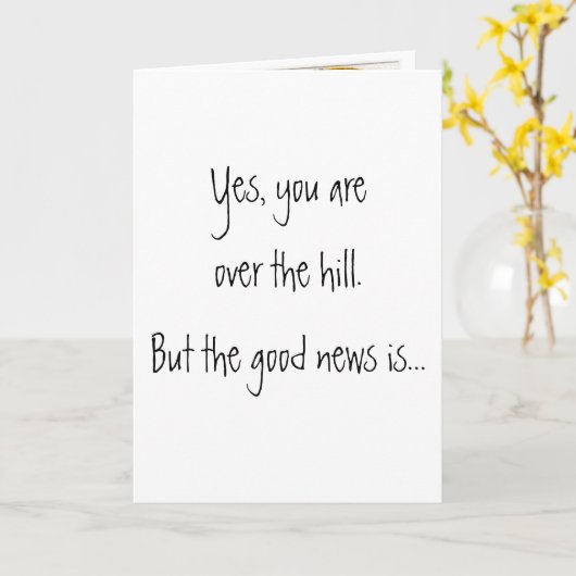 丘の上 – 誕生日 カード (黄色い花)