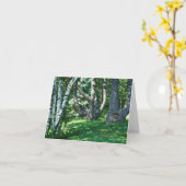 丘の中腹の木 カード (黄色い花)