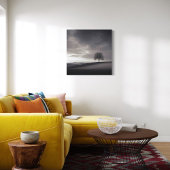 丘の中腹の風景キャンバス、孤独な木 キャンバスプリント