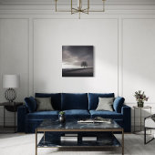 丘の中腹の風景キャンバス、孤独な木 キャンバスプリント