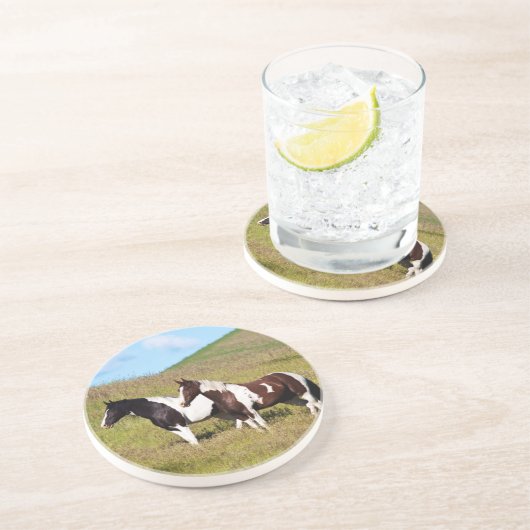 丘の中腹の馬 コースター (側面)