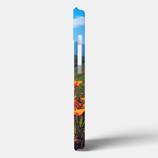 丘の中腹を覆うカリフォルニアケシ Case-Mate iPhoneケース (裏面 / 左)