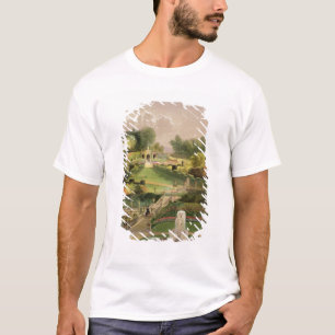 丘の側面、「Tからの城Combeの庭、 Tシャツ
