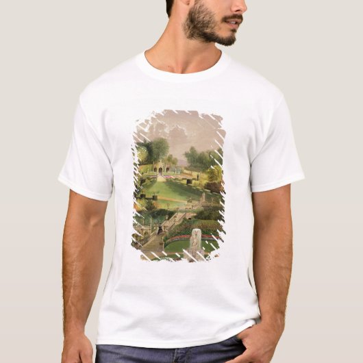 丘の側面、「Tからの城Combeの庭、 Tシャツ (正面)