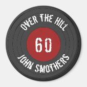 丘の名上のエイジビニールロックNロール記録 マグネット (正面)