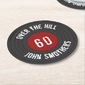 丘の名上のエイジビニールロックNロール記録 ラウンドペーパーコースター (アングル)